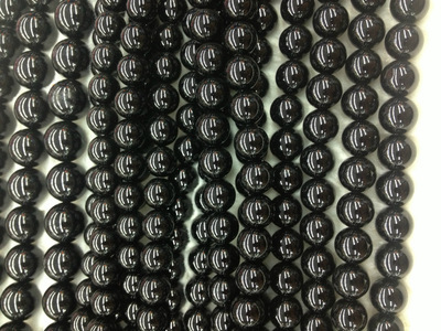 【DIY A級天然 黑瑪瑙圓珠 散珠 飾品配珠】價格,廠家,圖片,其他工藝品原料、輔料、配件,義烏市夢中電子商務商行-